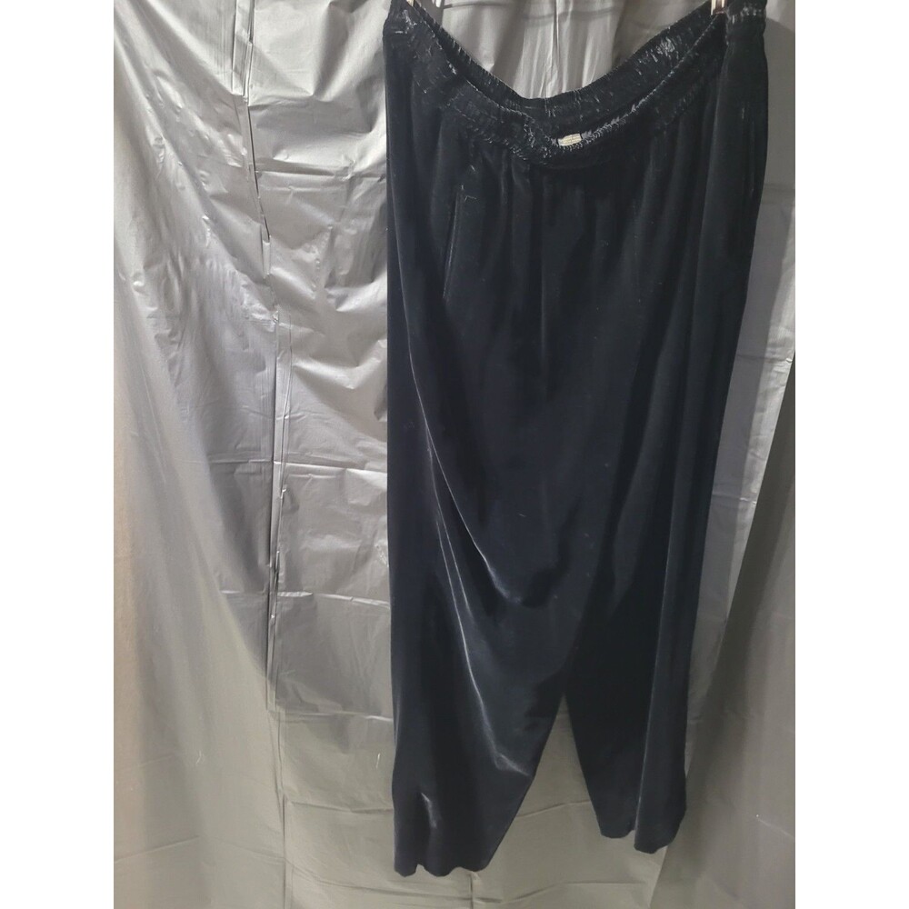 Dana Buchman Black Velvet Rayon/silk Pocket Lounge Pants